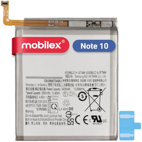 MOBILEX Akku EB-BN970ABU für Samsung Galaxy Note 10 4G, 3500 mAh, OEM, interner Ersatz mit Klebstoff, Originalkapazität