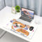 QRFASFZO Gaming Mouse Pad,Extra Large Mouse Mat 16x35.5 in,Cute cartoon Corgi Dog with headphones on a white background,with Non-Slip Rubber Water-Resistant,for Home Office Gaming Room