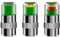4PCS Tyre Pressure Monitor Valve Caps – 3-Colour Indicator (2.4BAR/35PSI), Durable Metal/PC Caps for Cars, Motorcycles & Bikes, Safety Alert System (Plastic core) (Plastic core)