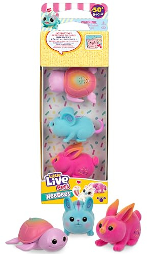 Little Live Pets NeeDees. Interaktives tragbares elektron. Tierchen, das auf Berührung reagiert. Erfülle Bedürfnisse, reagiere passend, sammle Punkte. 50+ Sounds & Reaktionen Sammle alle 13 NeeDees.