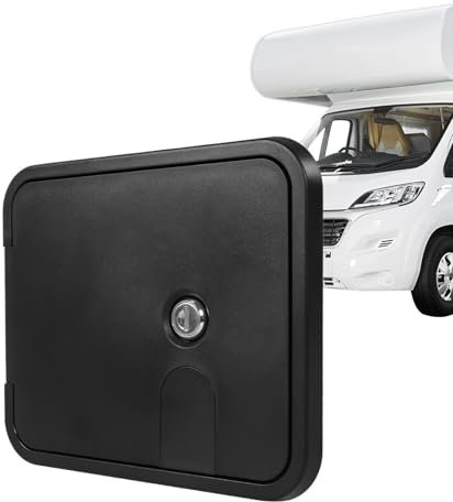 Ranley Sichere RV-Zugangstür, Abschließbare Serviceklappe, wasserdichte RV-Komponenten, Nutzlasche Zur Verriegelung des Anhänger-Campers, Mehrzweck-Lukentür Mit Schloss