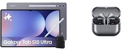 SAMSUNG Galaxy Tab S10 ULTRA 5G (12GB / 256GB) con Charger & Galaxy Buds3 Pro Auricolari