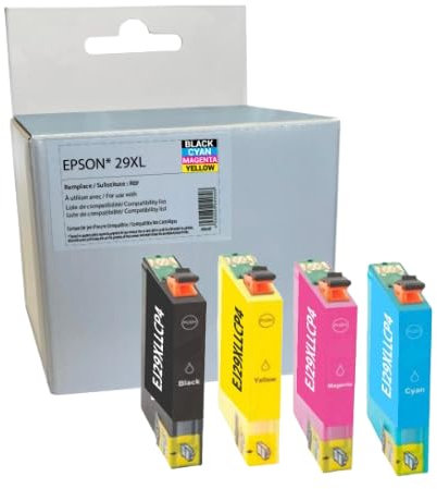 Générique Pack de 4 Cartouches d'encre Compatible pour Epson T29XL - C13T29964011 Fraise
