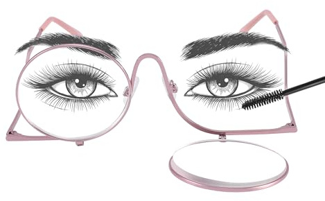 JOOX Gafas de Maquillaje,Lente Giratoria,Agranda Los Detalles de Los Ojos