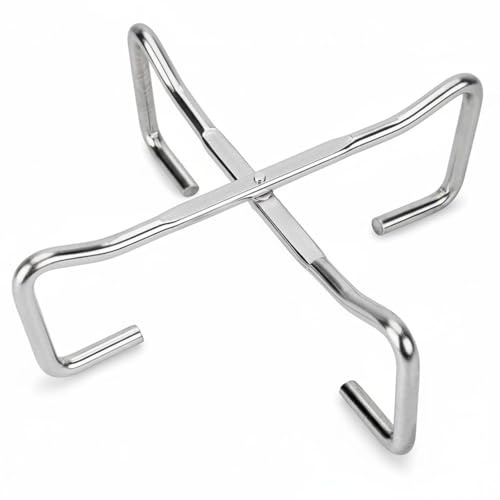 MotiveTech Versatile Dutch Oven Werkzeug faltbar und tragbar Schmiedeeisen Deckelständer vielseitig einsetzbar Multifunktions-Camping-Kochwerkzeug, Silber