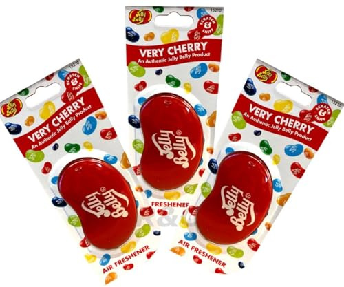 Jelly Belly (PACK OF 3) Very Cherry Air freshener Car Van Truck Can Air Freshener