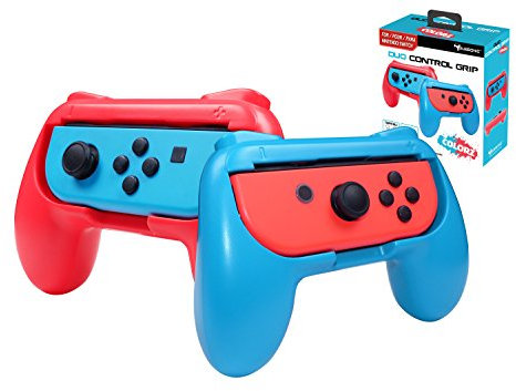 Subsonic - Pack de 2 Grips para Joy-Con, Color Rojo y Azul Fluorescente (Nintendo Switch)
