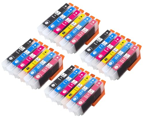 Go Inks Compatible 24XL Ink Cartridges – 24 Pack XL Set replaces T2438 for Epson XP-55, XP-65, XP-750, XP-760, XP-850, XP-860, XP-950, XP-960, XP-970-12ml