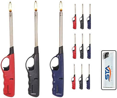 6 x Stabfeuerzeug 27 cm -V- BBQ & Kamin Feuerzeug + 1 gratis Feuerzeug
