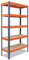 shelfplaza® 230x100x50cm PROFI Schwerlastregal blau-orange/Metallregal mit 5 Böden à 200kg Tragkraft/Kellerregal Metall, Garagenregal, Werkstattregal oder Regal Lagerregal/Steckregal Metall