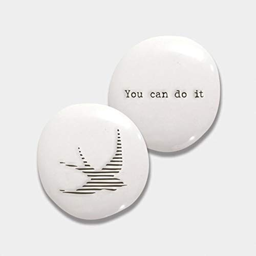 East of India: Sentimental Porcelain Pebble - You Can Do It