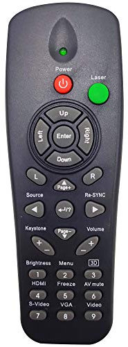 INTECHING BR-5030L Projector Remote Control for Optoma EH1020, EX542, EX615, PRO800, TH1020, TW6153D, TW762, TX540, TX542, TX5423D, TX6153D, TX762, TW766W, TX765W, TX766W