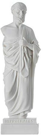 Hippokrates von Kos Vater der Medizin Alabaster Statue 24cm