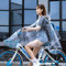 Regenmantel Umweltschutz Regenponcho Mit reflektierendem Streifendesign Wasserfester Wiederverwendbar Atmungsaktiv,Tragbarer Durchsichtiger Regenumhang für Damen und Herren Outdoor Wandern Radfahren