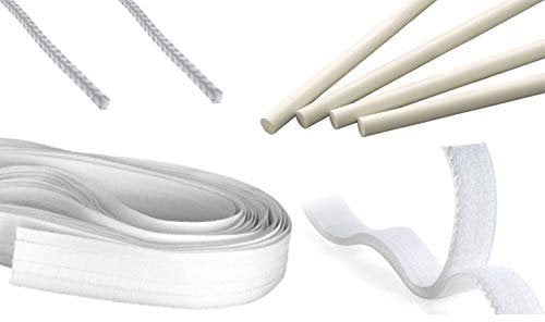 ROMAN BLIND KIT 2 METRES - (No Track) 4 x 2m rods, 4 x roman tape, 2 x 2 hook&loop, 10m string