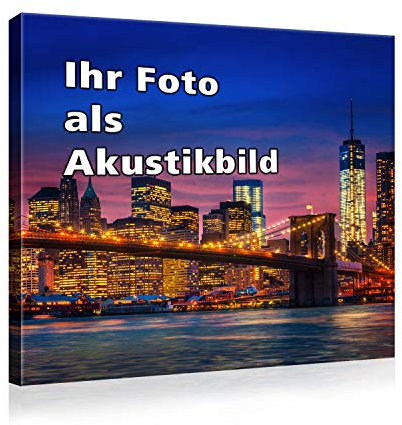Akustikbild AbsorPic mit Ihrem Foto | 5cm dick | Bessere Raumakustik | Weniger Nachhall | Premium Schall Absorber 50 x 50 x 5cm - Made in GERMANY, Köln