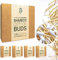 400 Bio-Bambus-Wattestäbchen mit GOTS-Zertifizierung, 100% Bio-Baumwolle, biologisch abbaubar, plastikfrei, umweltfreundlich, veganes Produkt von Essentiall