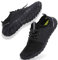 Strandschuhe Damen Herren Wasserschuhe Badeschuhe Unisex Atmungsaktiv Leicht Barfußschuhe rutschfeste für Schwimmen Tauchen (V010 schwarz, 43EU)