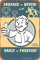 Cimily Fallout 4- Surface Never Vault Forever Targhe in Metallo Vintage Targhe in Metallo Poster in Metallo retrò Targa in Metallo Decorazione da Parete 8 × 12 Pollici