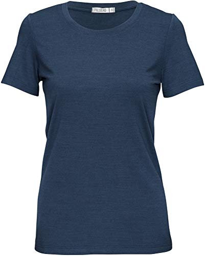 Palgero Birta T-Shirt Merino Women, L, blau meliert