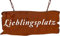 Schild Spruchtafel rostiges Gartenschild Edelrost Rost zum hängen Gartendeko (Lieblingsplatz 44cmx23cm)