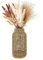XIUWOUG Handmade vase, Rattan vase,Vasen für pampasgras,Wohnzimmer Deko Glasvase, Blumenvase Für Dekoration Und Geschenk,L,9.5X20.5cm