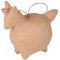 Décopatch NO045C - Tannenbaumkugel aus Pappmaché, Einhorn Form, zum Aufhängen 11cm, für Weihnachtsbaum, einfach zum Verzieren, Kartonbraun, 1 Stück