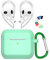 Case Compatible with Apple AirPods 3 Case Cover with Ear Hooks, YINVA Third Gen Accessories Protective Silicone Case Designed for AirPods 3rd Generation 2021 (Mint Color)