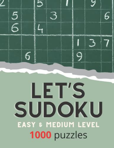 Let's Sudoku: Sudoku for adults easy & medium 1000 puzzles set