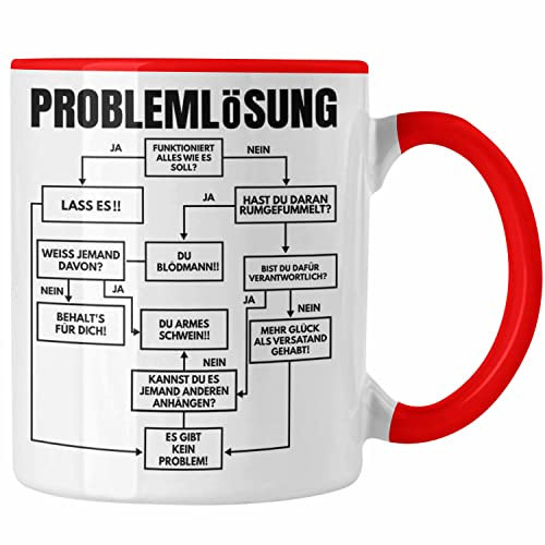 Trendation - Ingenieur Geschenk Tasse Mathematiker Kollege Maschinenbau Spruch Geschenkidee Männer (Rot)