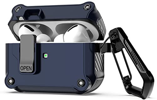 Lopnord für AirPods Pro 2 Hülle(2023/2022)/AirPods Pro Hülle(2019),Magnetverschluss Stoßfeste Schutzhülle für AirPod Pro 2/1 mit Schlüsselanhänger[Front LED Sichtbar]