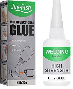 Aosbset 30/50 g Universal-Superkleber, Schweißen, Öliger Kleber, wasserdichter Kleber, superstarker Kunststoffkleber, universeller starker Kunststoffkleber für Harz, Keramik, Metall, Glas