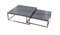LEBENSwohnART 2er Set Design Couchtisch MENTO anthrazit Kupfer 75cm
