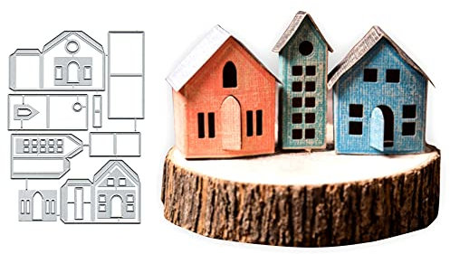 Handgefertigte 3D-Metall-Stanzformen, Weihnachtshaus-Tür-Stanzformen, Schablonen, DIY, Scrapbooking, Foto, dekorative Prägepapier-Stanzformen für Scrapbooking, Kartenherstellung