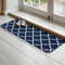 Carvapet Washable Door Mat Indoor Dirt Trapper Front Doormats Moroccan Trellis Entrance Rug Runner Carpet Floor Mat(43x122cm,Navy)