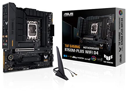 ASUS TUF Gaming B760M-PLUS WiFi D4 Carte mère Intel(13e et 12e générations) LGA 1700 mATX, PCIe 5.0, 2 emplacements PCIe 4.0 M.2, DDR4, WiFi 6, 2,5 Go LAN, USB 3.2 Gen 2 x 2 Type-C, USB 3.2 Type-C,