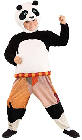 Fun Costumes Child Kung Fu Panda Po Costume, Pando Outfit Jumpsuit for Halloween and Dress Up - M