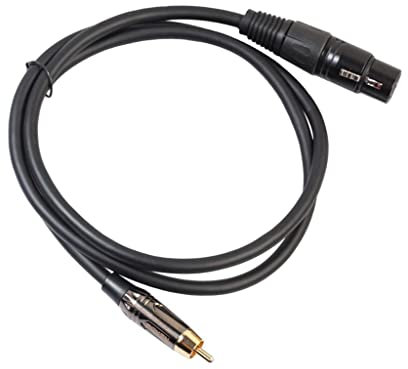 barenx Cavo audio RCA maschio a XLR femmina, cavo adattatore microfono, 180 cm