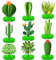 KatchOn, Pack of 9 Cactus Centerpieces for Party - Fiesta Party Decorations | Mexican Party Centerpieces, Succulent Party Decorations | Taco Party Decorations, Taco Bout Love Bridal Shower Decorations