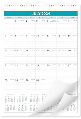 Kalender 2024-12 Monatlicher Wandkalender 2024 von Januar 2024 bis Dezember 2024, 2024 Kalender mit Julianischem Datum, 30,5 x 43,2 cm, dickes Papier zum Organisieren