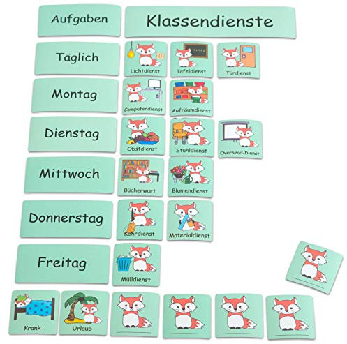 Betzold - Klassendienste-Tafelmagnete-Set - Klassenorganisation Grund-Schule