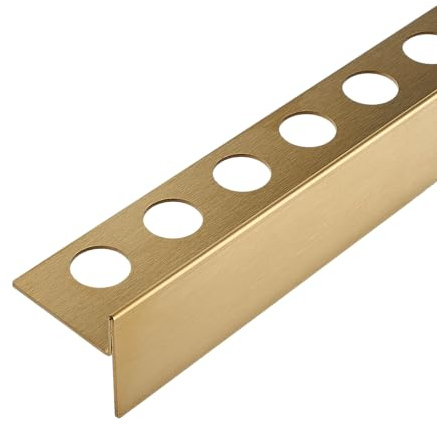 Balneo Bodenprofil Gefälleprofil, Edelstahl AISI 304, 120 cm, rechts, Gold | Edelstahl AISI 304, Gefälle zur Rinne, für bodengleiche Duschen, kürzbar, Länge 120 cm, 2 J. Garantie