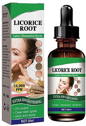 Porenschrumpfendes Gesichtsserum, Süßholzwurzelextrakt, ätherisches Öl, Anti-Akne-Falten, Ölkontrolle, Mitesserentfernung, flüssige Gesichtspflege (1PCS)