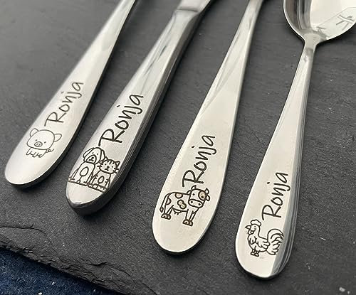 Kinderbesteck mit Gravur/Bauernhof/personalisiert/mit Namen