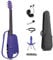 Enya NEXG 2 Kohlefaser E-Gitarren Set - 38 Zoll Lila Professionelle Akustik Gitarre Smart Silent Electric Guitar für Erwachsene Kinder Anfänger Reise Heim Schul Party Spielen und Singen (Deluxe)