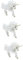 ibasenice 3st Simulation Einhorn Plüschkissen Einhorn Spielzeug Kuscheliges Plüschtier Fliegende Pferde-actionfiguren Stofftier Einhorn Kunstpelz Kleinkind Lauflernhilfe Weiß Schreibtisch