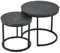 Riess Ambiente 2er Set Beistelltisch Elegance 45cm schwarz Marmor-Design Metallgestell rund, platzsparender Couchtisch für Dein Wohnzimmer
