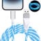 Vunake for iPhone Charger Cable USB to iPhone Charger Cable, 2M Light Up iphone Charger cable 60W High-Speed Fast Charging Cable for iPhone 14 Pro Max 13 12 11 Pro XR SE iPad,Blue
