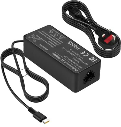 AXFEE 65W USB C Laptop Charger - Fast Charging Power Adapter, Compatible with Lenovo Chromebook/ThinkPad/Yoga Series & Most C-Port Laptops
