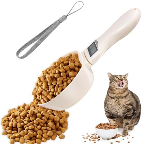 mizikuu Balance Cuillère Numérique, 800g Pelle à Mesurer pour Aliments LCD Cuillère Mesure Électronique Cuisine Doseuse pour Aliments de Chiens Chats, épices, Farine, Liquide